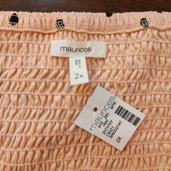 NWT Maurices Pink Polka Dot Halter Midi Dress Size 2X - Picture 8 of 9